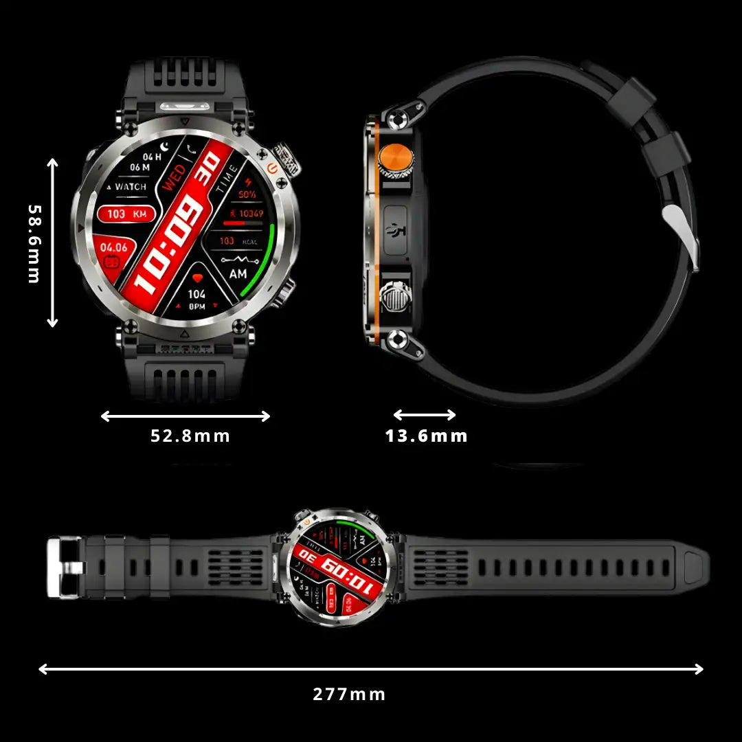 Smartwatch INDESTRUCTIBLE MILITAR G3+ 2 CORREAS (,METAL, SILICONA)