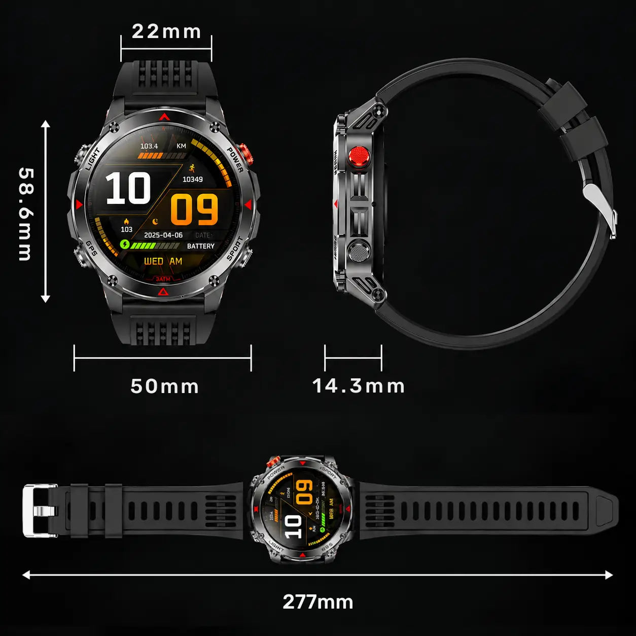 Smartwatch INDESTRUCTIBLE MILITAR G4 PRO