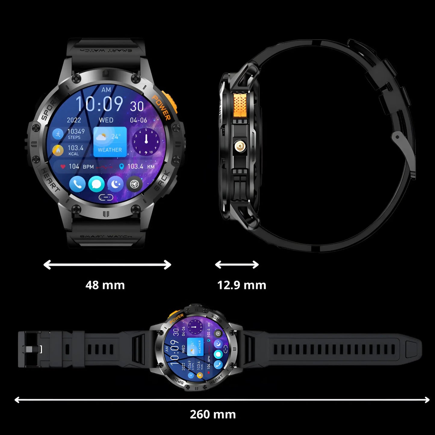 Smartwatch MILITAR PRO 7K CON LINTERNA